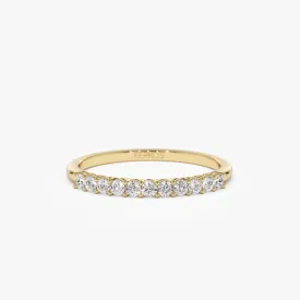 14k 0.30ctw 11 Stone Basket Setting Diamond Wedding Ring