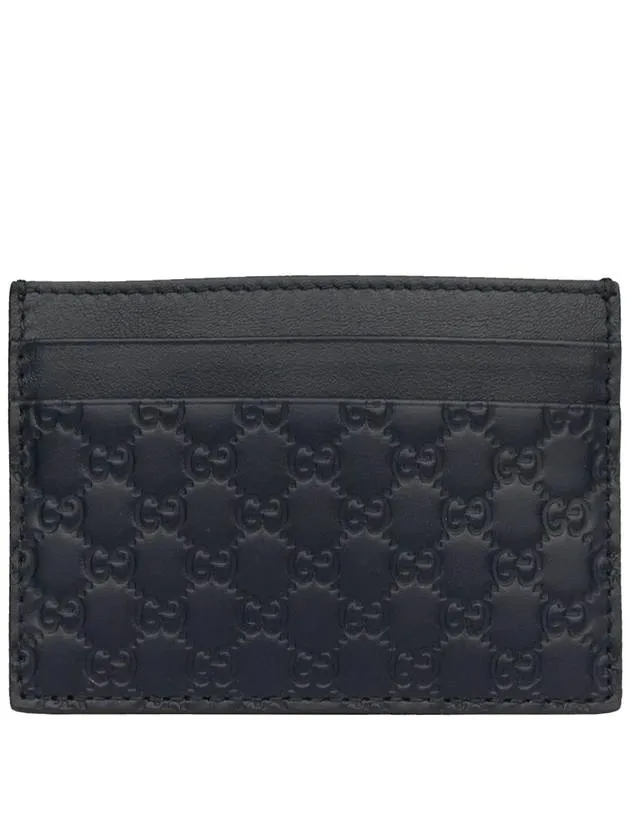 262837 Micro sea hemp leather navy card holder wallet