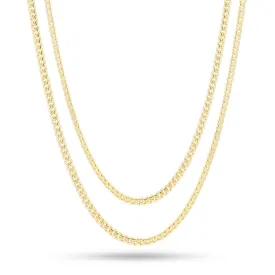 3mm Miami Cuban Link Chain Choker Set