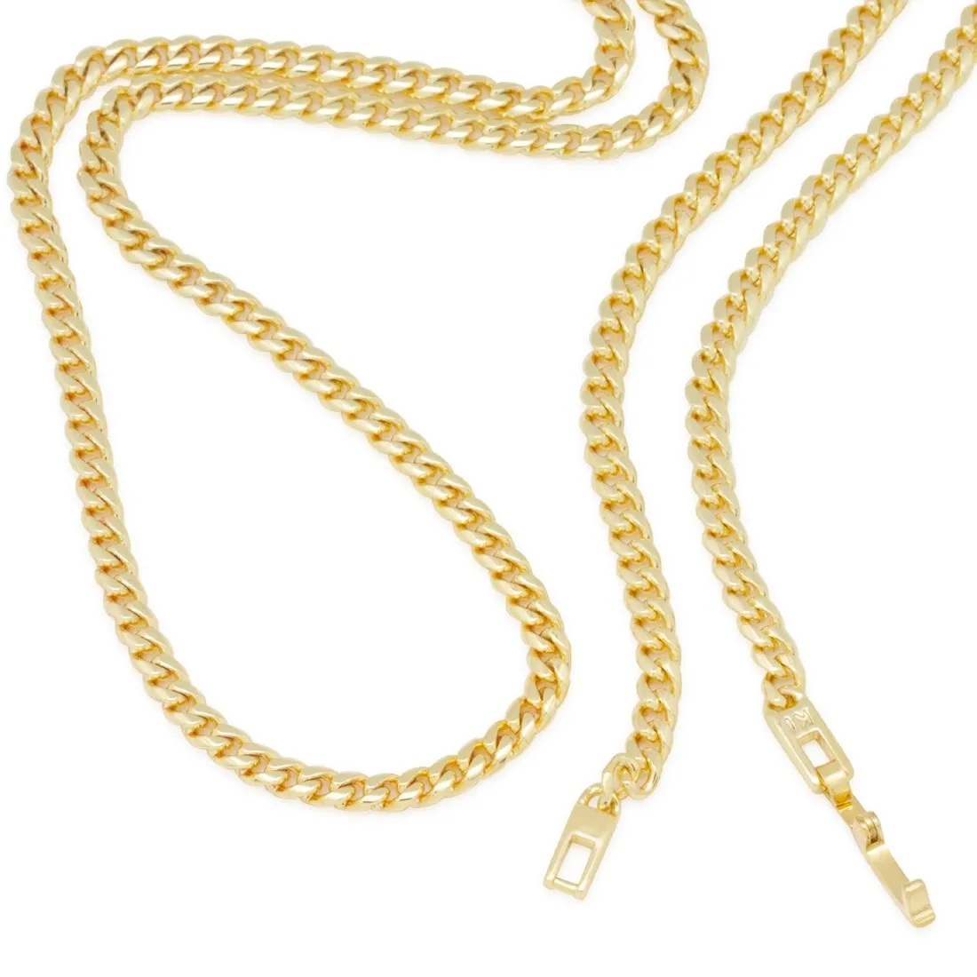 3mm Miami Cuban Link Chain Choker Set