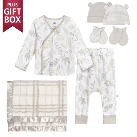 7-Piece Baby Neutral Neutral Foliage Welcome Little One Gift Set