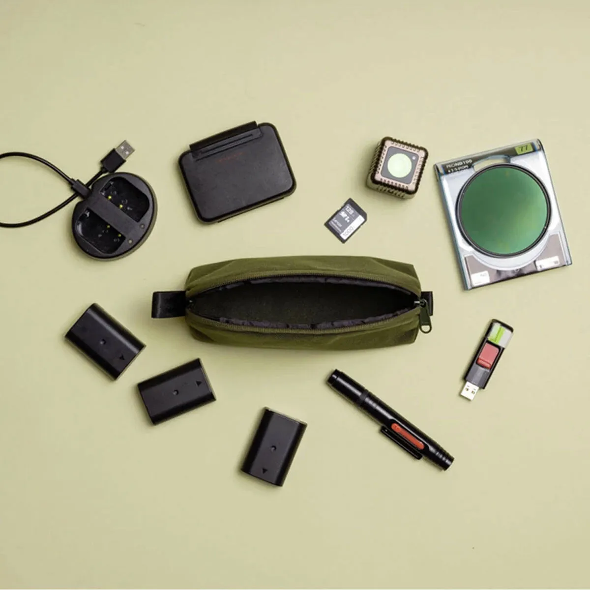 Able Carry : The Daily Stash Pouch : Cordura Olive