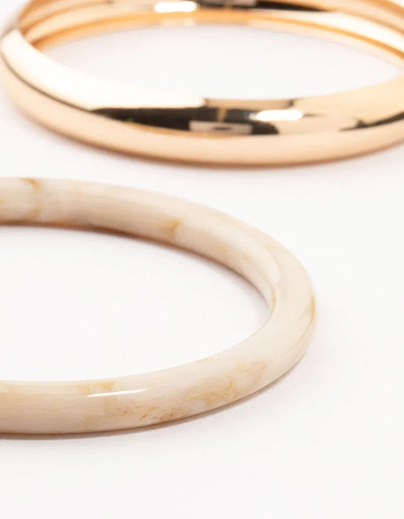 Acrylic Mixed Bangles 4-Pack