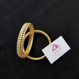 AD style fine gold polished Bangles