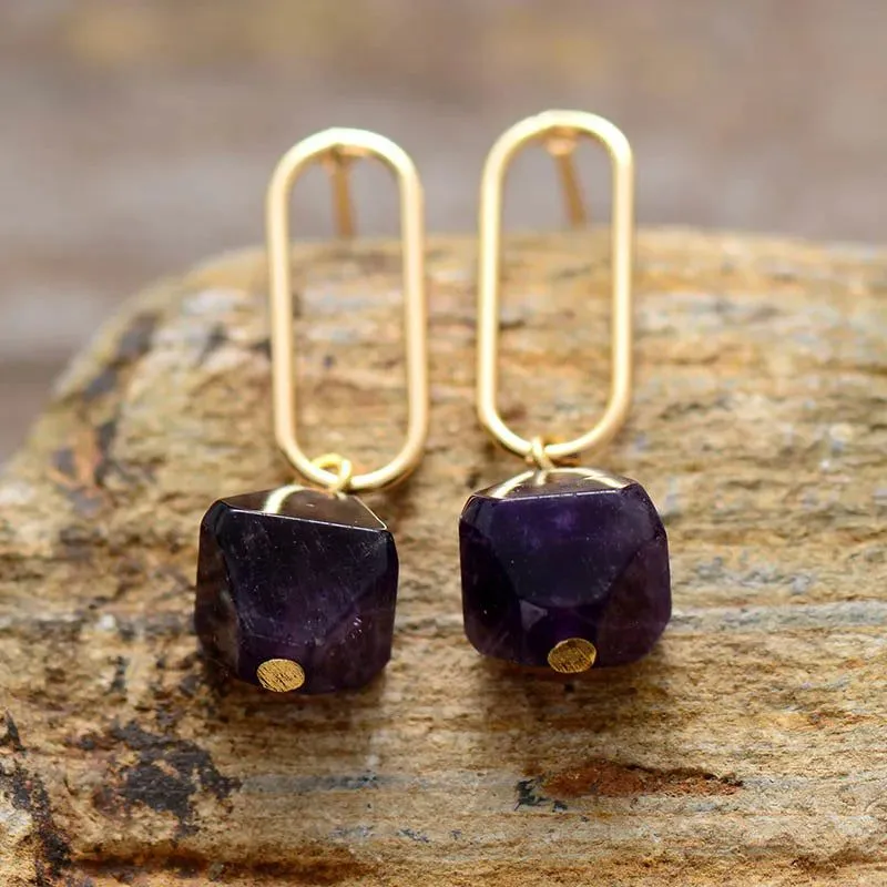 Amethysts Hyperbole Ins Earrings