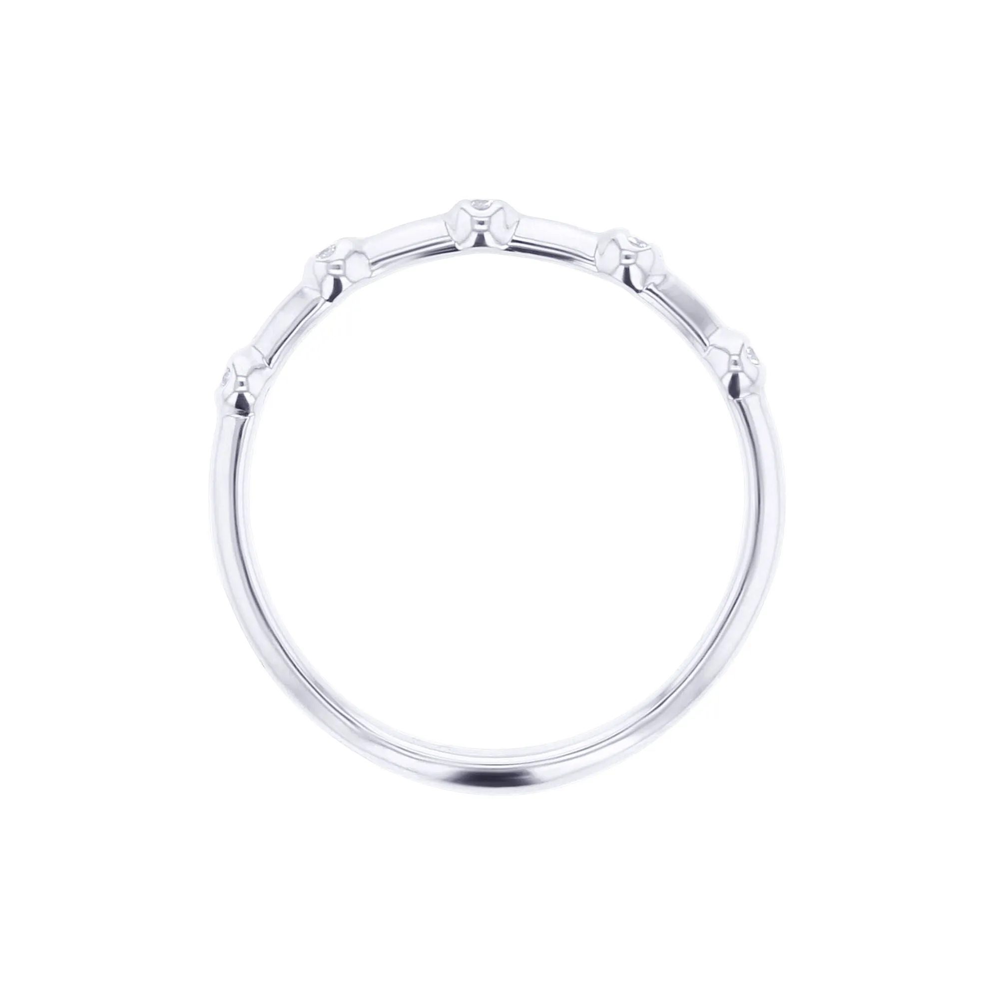 Aubrey Bubble Station Diamond Ring 1/20ct