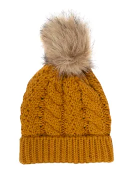 Beau Hudson - Kids Knit Pom Beanie in Mustard