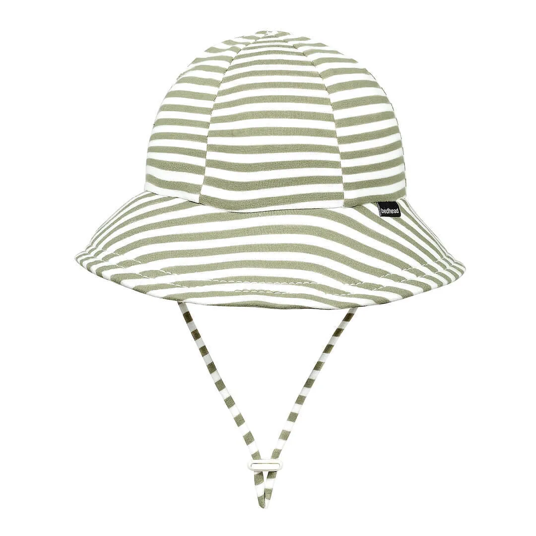 Bedhead Baby & Toddler Bucket Sun Hat - Khaki Stripe