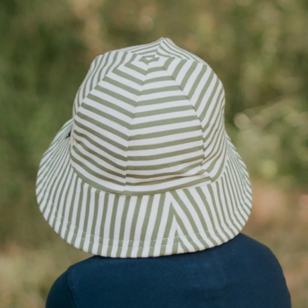 Bedhead Baby & Toddler Bucket Sun Hat - Khaki Stripe