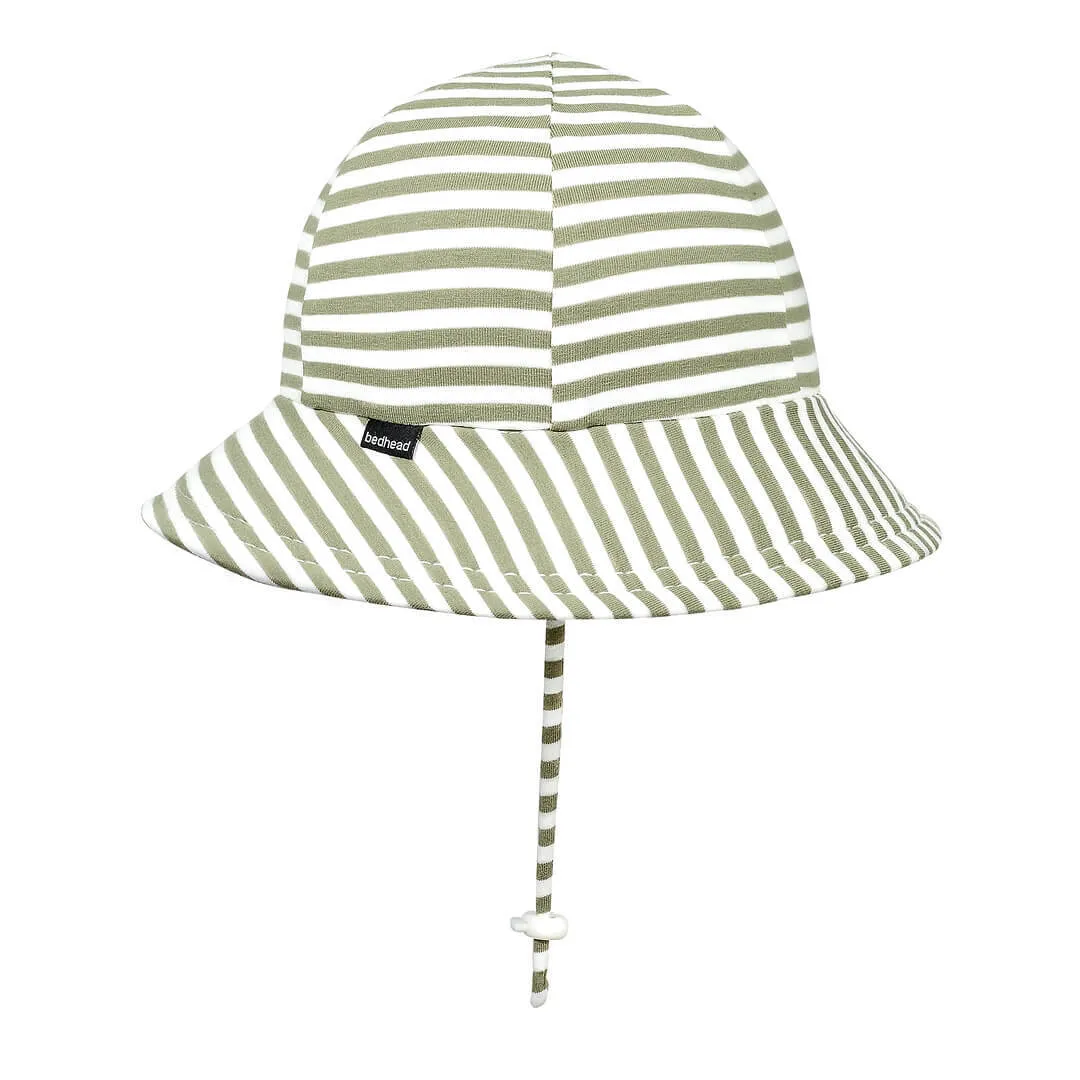 Bedhead Baby & Toddler Bucket Sun Hat - Khaki Stripe