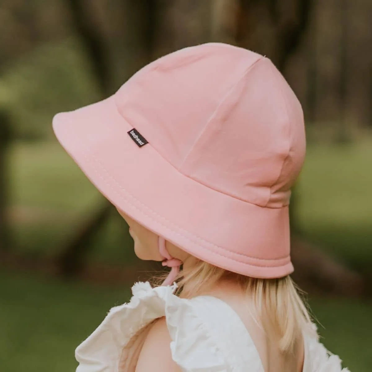 Bedhead Baby Bucket Hat with Strap - Blush Pink