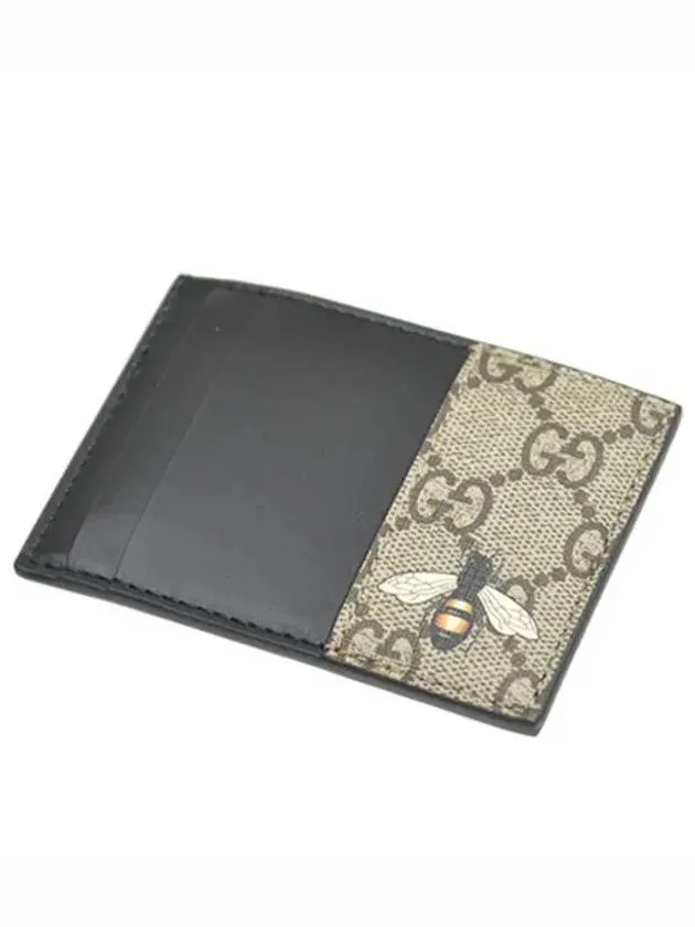 Bee Print Card Wallet Tan