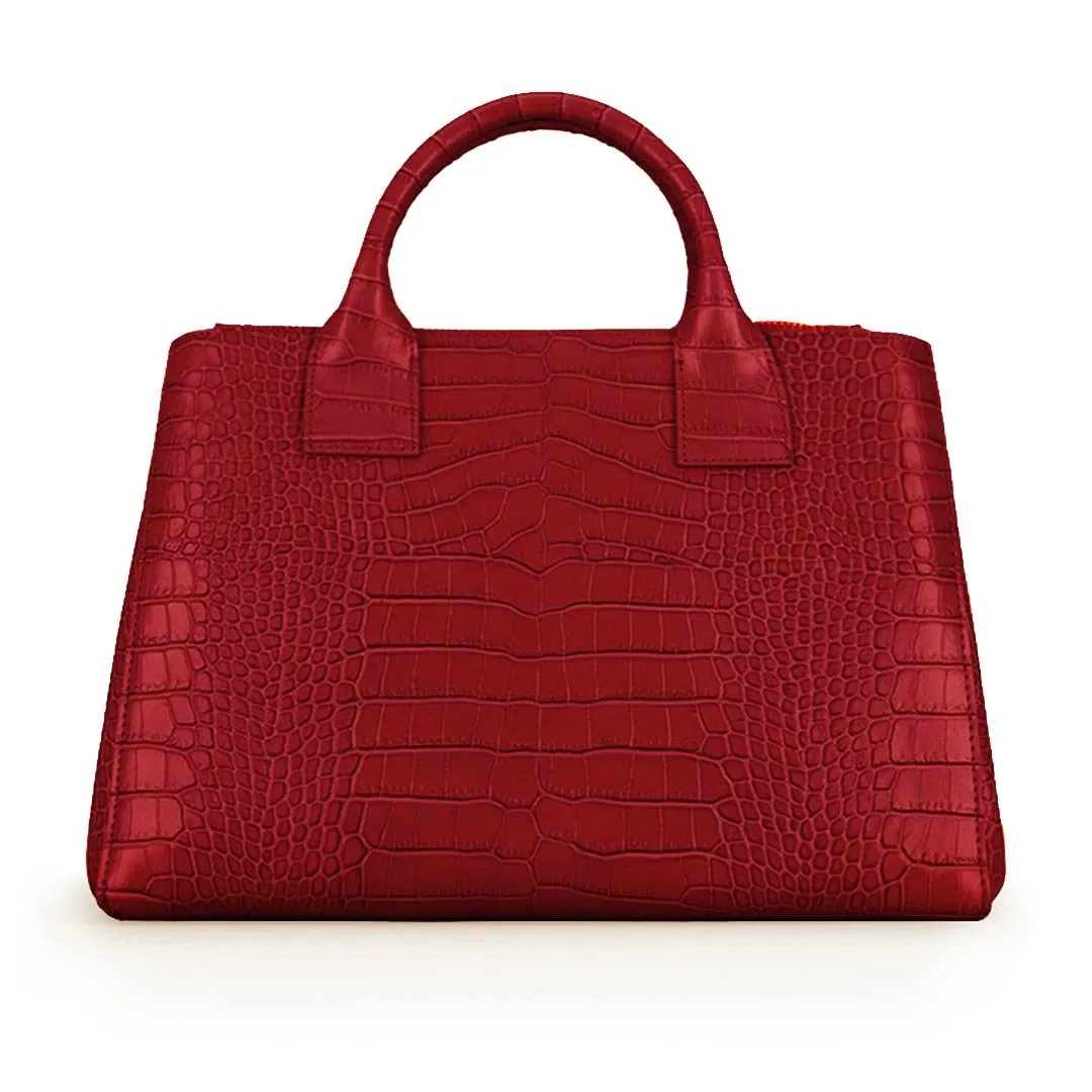 Bella Croco 15" - Dark Red