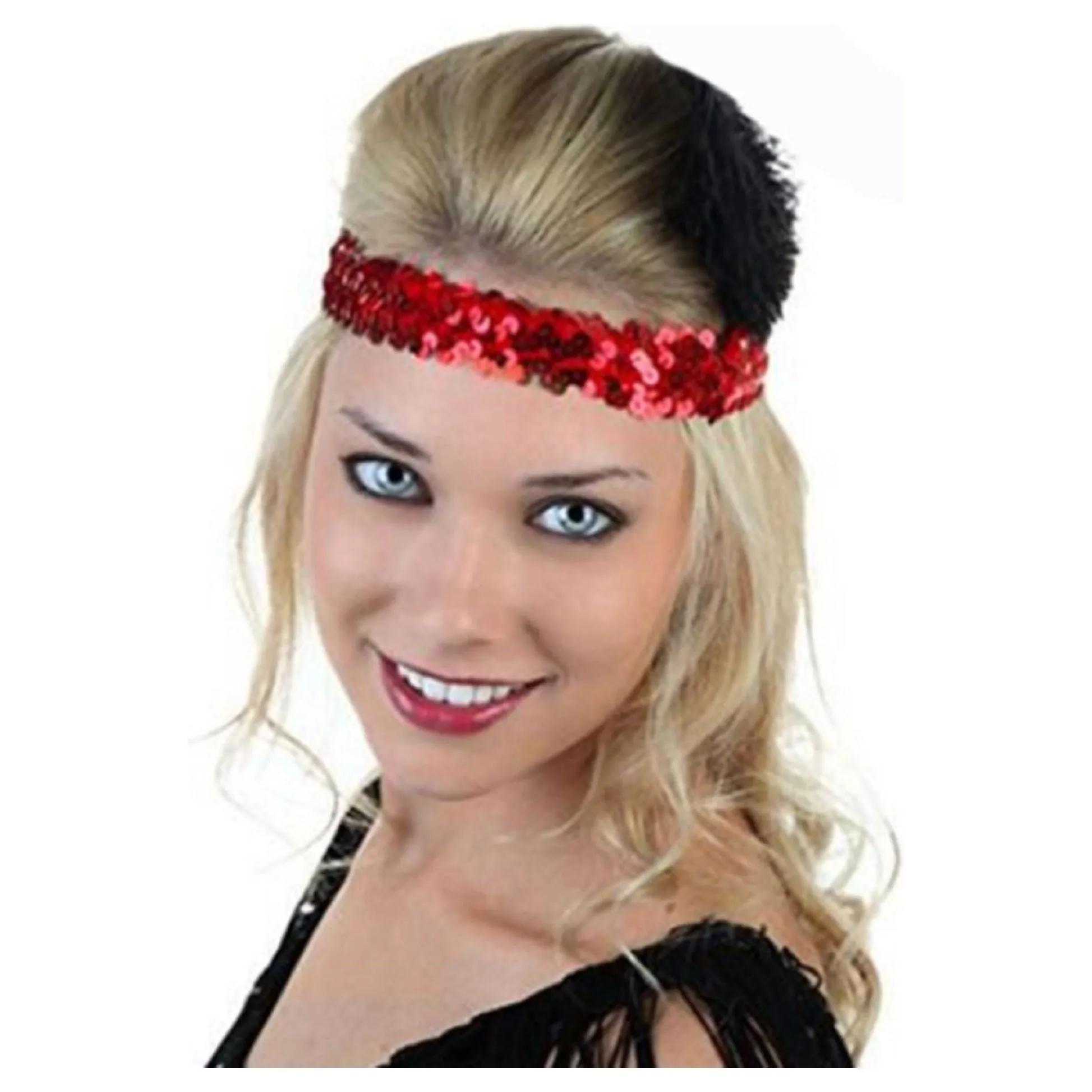 Blue Sequin Headbands - 12 Pack