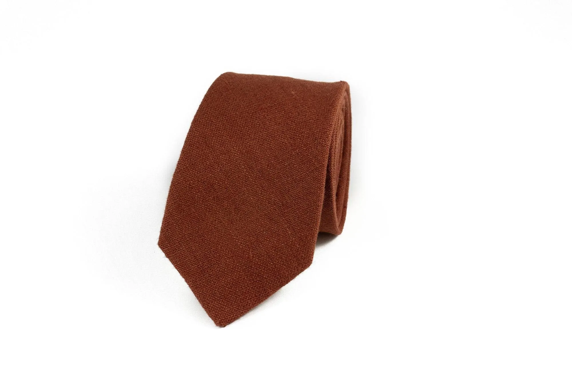 Bow tie in RUST color - Solid Rust Mens Pre-Tied Bow Tie