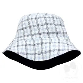 Boys Reversible Plaid Print Sun Hat