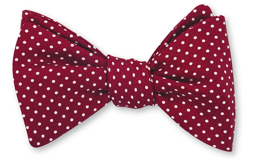 Burgundy Halstead Polka Dots Bow Tie - B3823