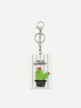 Cactus Pattern Keychain