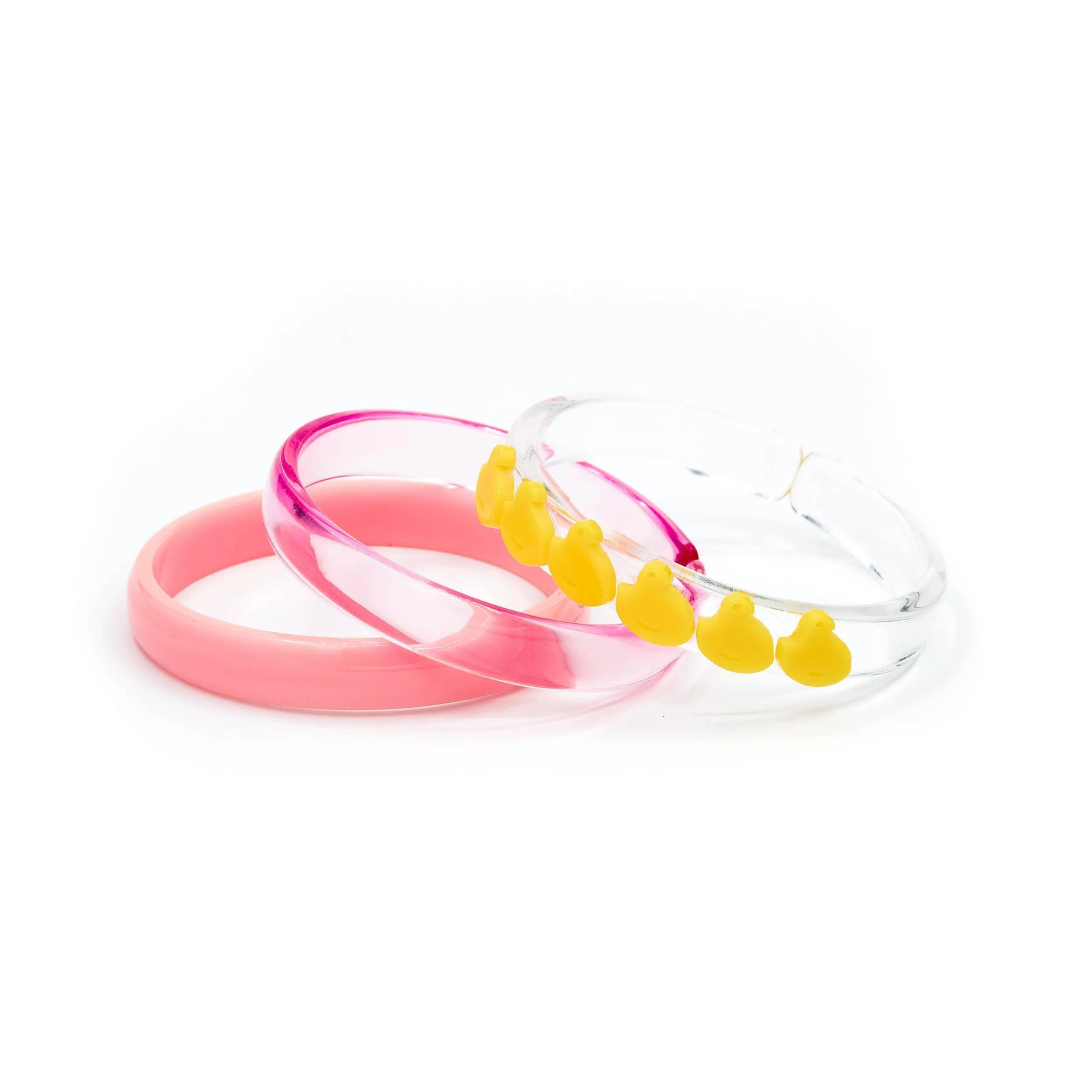 Chicks Yellow & Pink Bangles Set