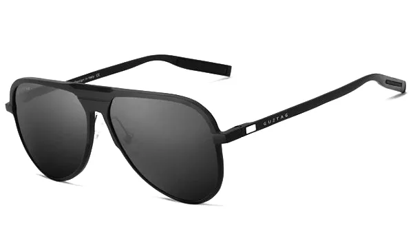 Classy Men Black Polarized Luxury Aviators