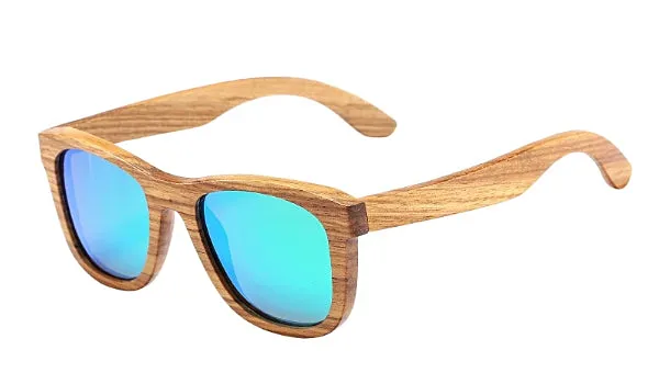 Classy Men Green Polarized Bamboo Wood Sunglasses