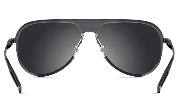 Classy Men Grey Polarized Luxury Aviators