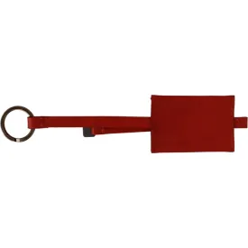 Costume National Elegant Leather and Metal Keychain - Red