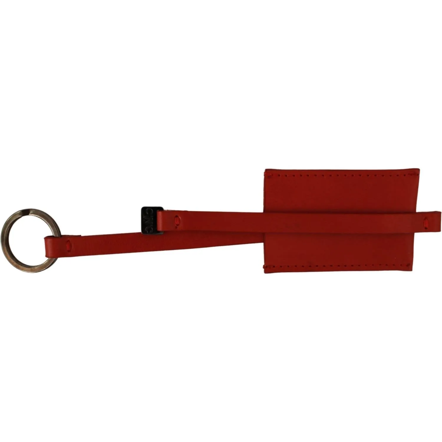 Costume National Elegant Leather and Metal Keychain - Red