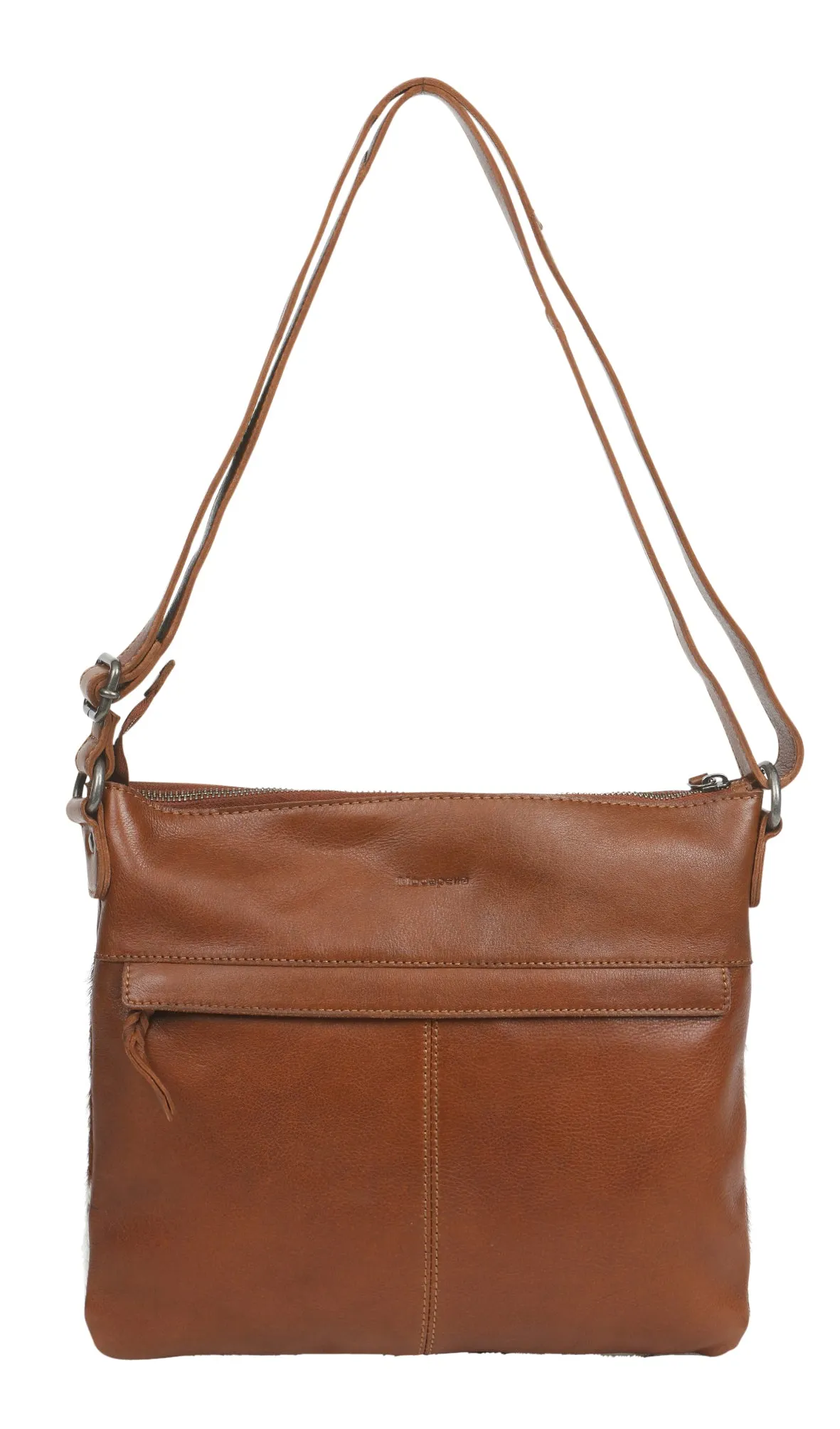 Cowhide & Leather Square Crossbody Bag | 6541