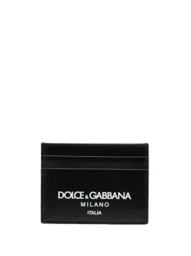 Dolce & Gabbana logo-print leather card holder