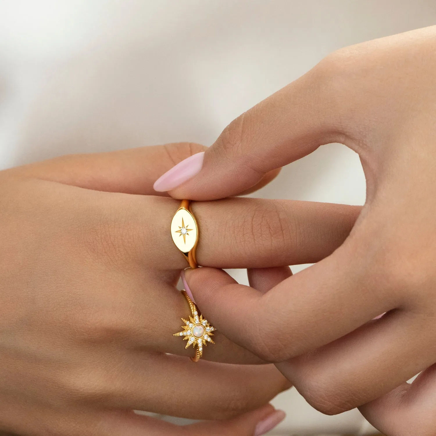 Eternity North Star Ring in Gold