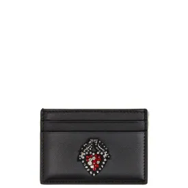 Flat Cardholder Heart, Black