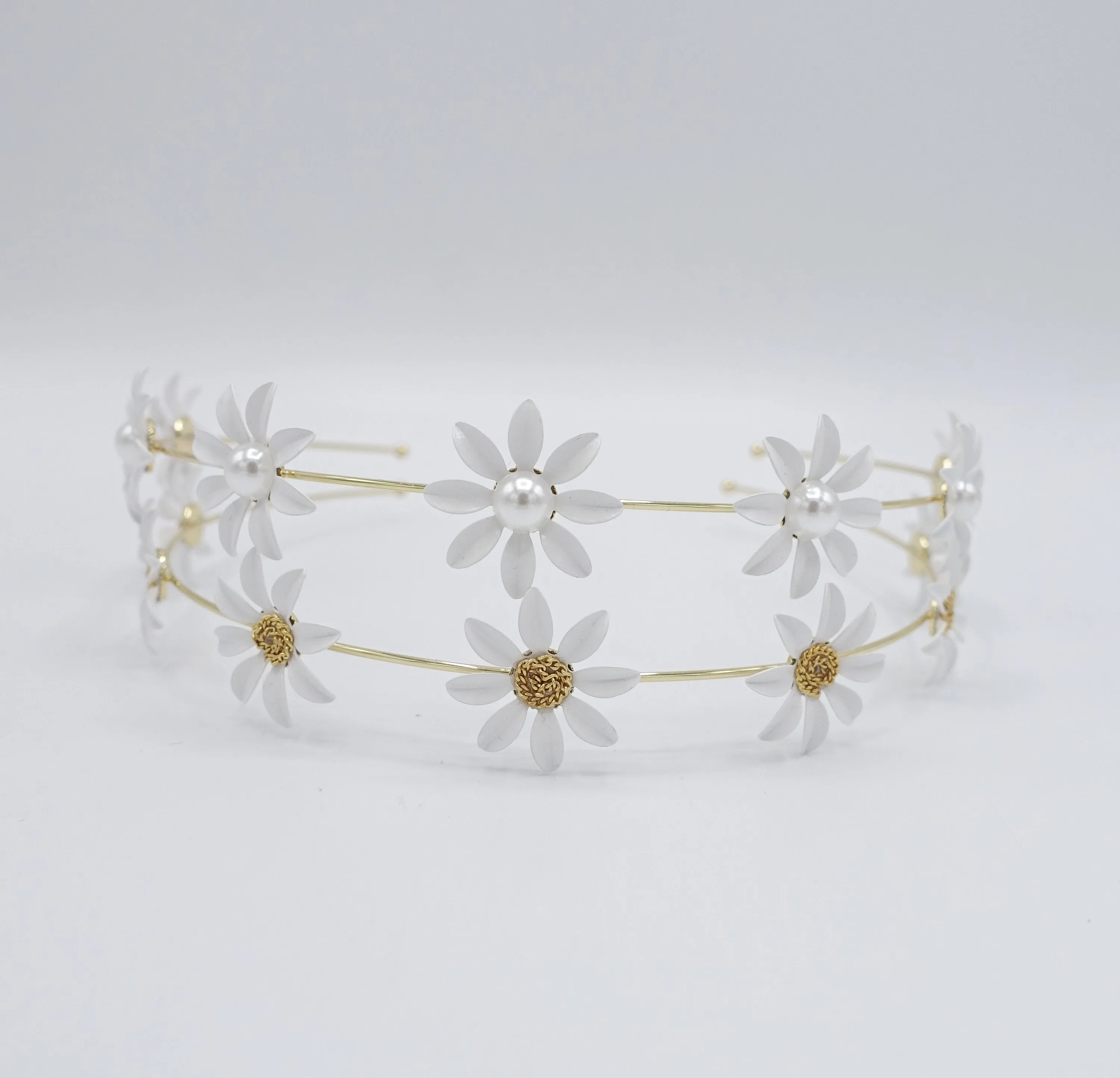 floral headband, metal headband, bridal headband for women