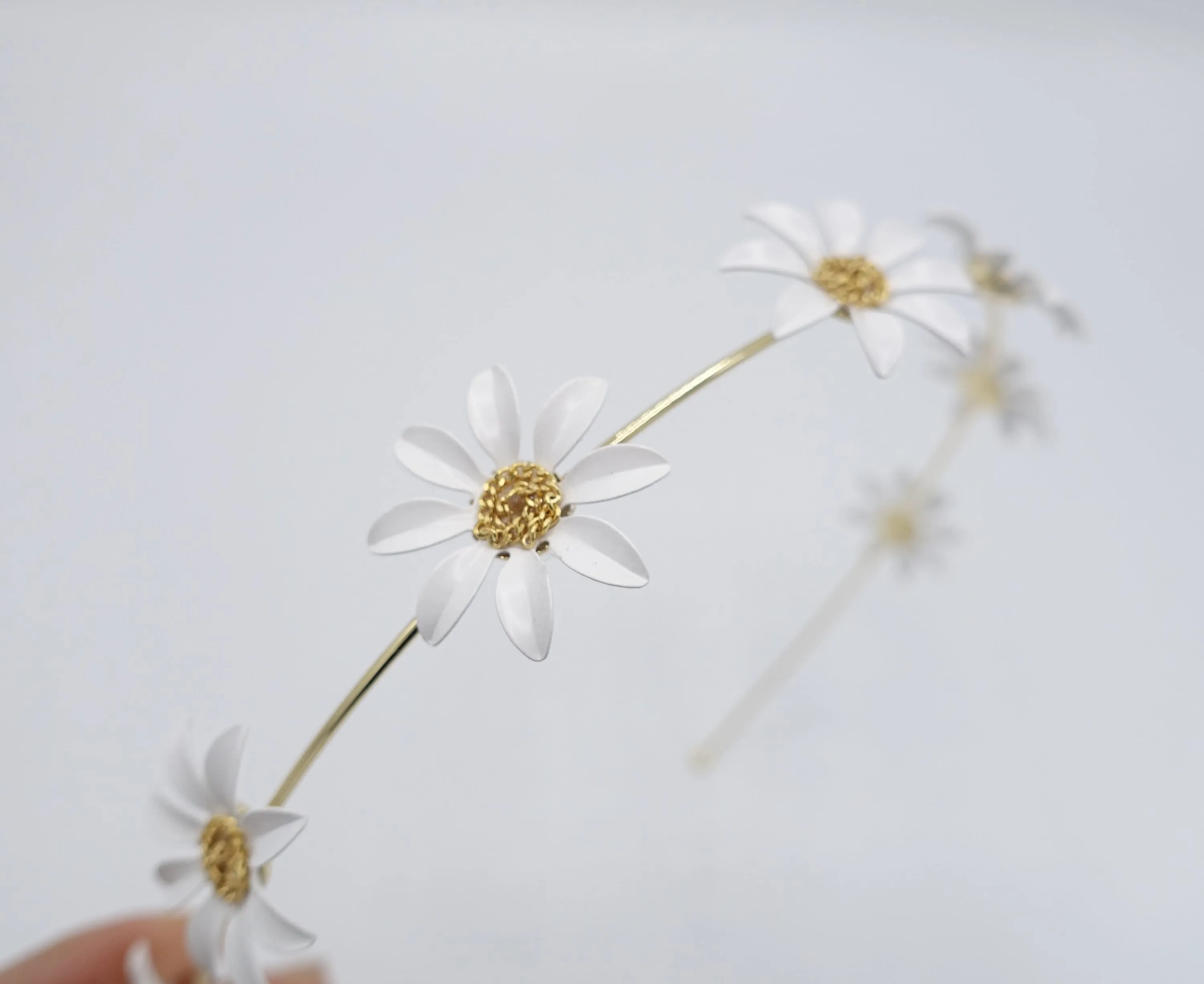 floral headband, metal headband, bridal headband for women