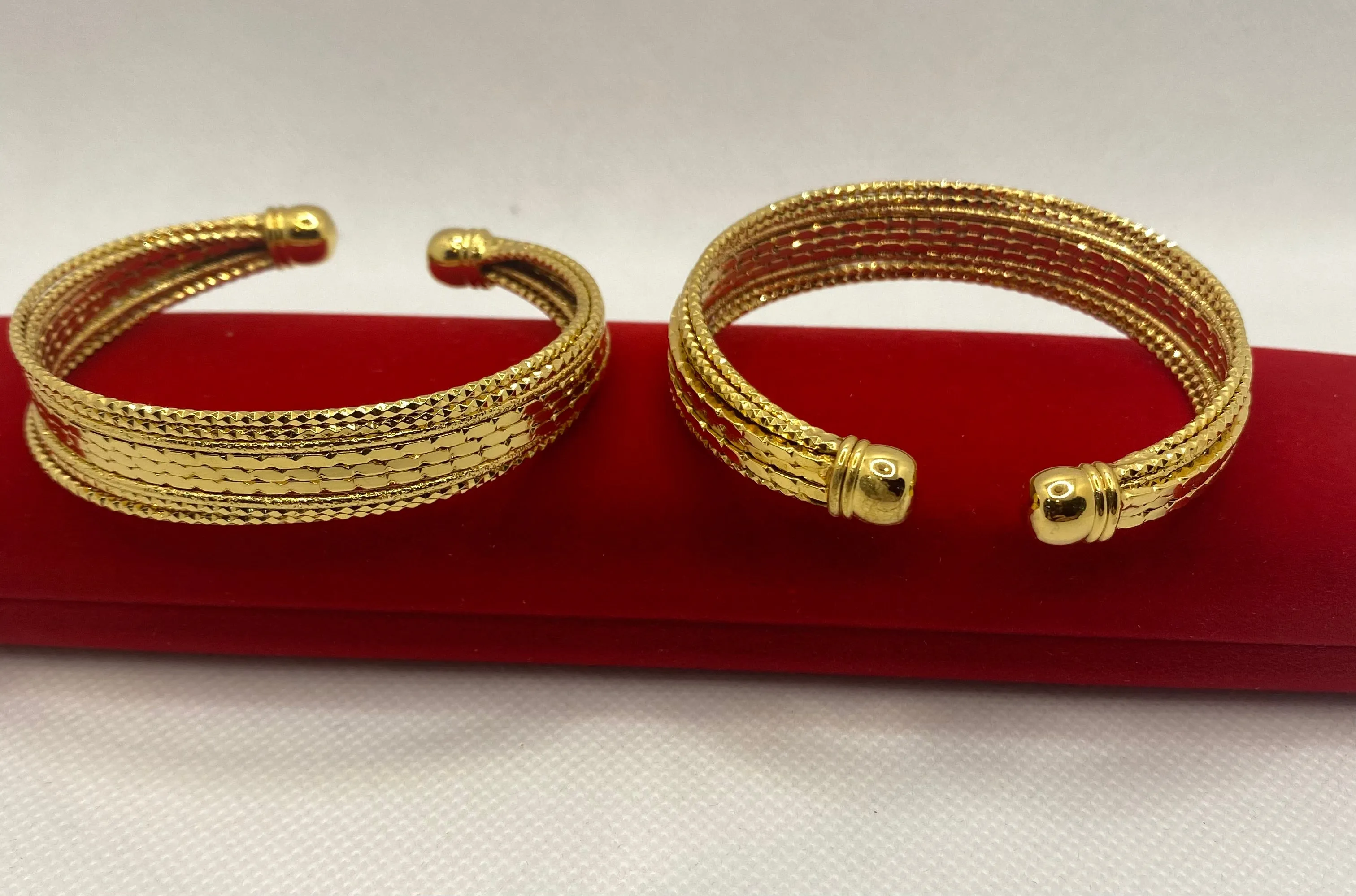 Gold plated bangles