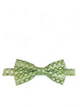 Green Patterned Bow Tie and Pocket Square