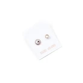 Hat Club Rose Gold Diamond Studs Pin - Rose Gold