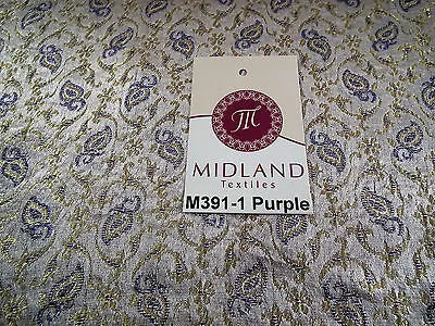 Indian Embroided Floral Metallic Banarsi Brocade Fabric 44" M391 Mtex