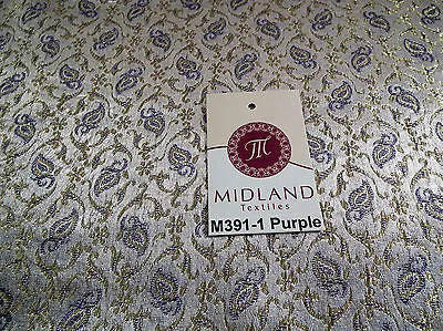 Indian Embroided Floral Metallic Banarsi Brocade Fabric 44" M391 Mtex