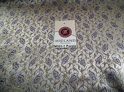 Indian Embroided Floral Metallic Banarsi Brocade Fabric 44" M391 Mtex