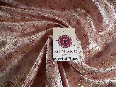 Indian Embroided Floral Metallic Banarsi Brocade Fabric 44" M391 Mtex