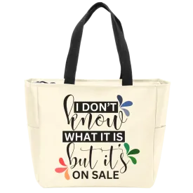 It's On Sale Zip Tote Bag