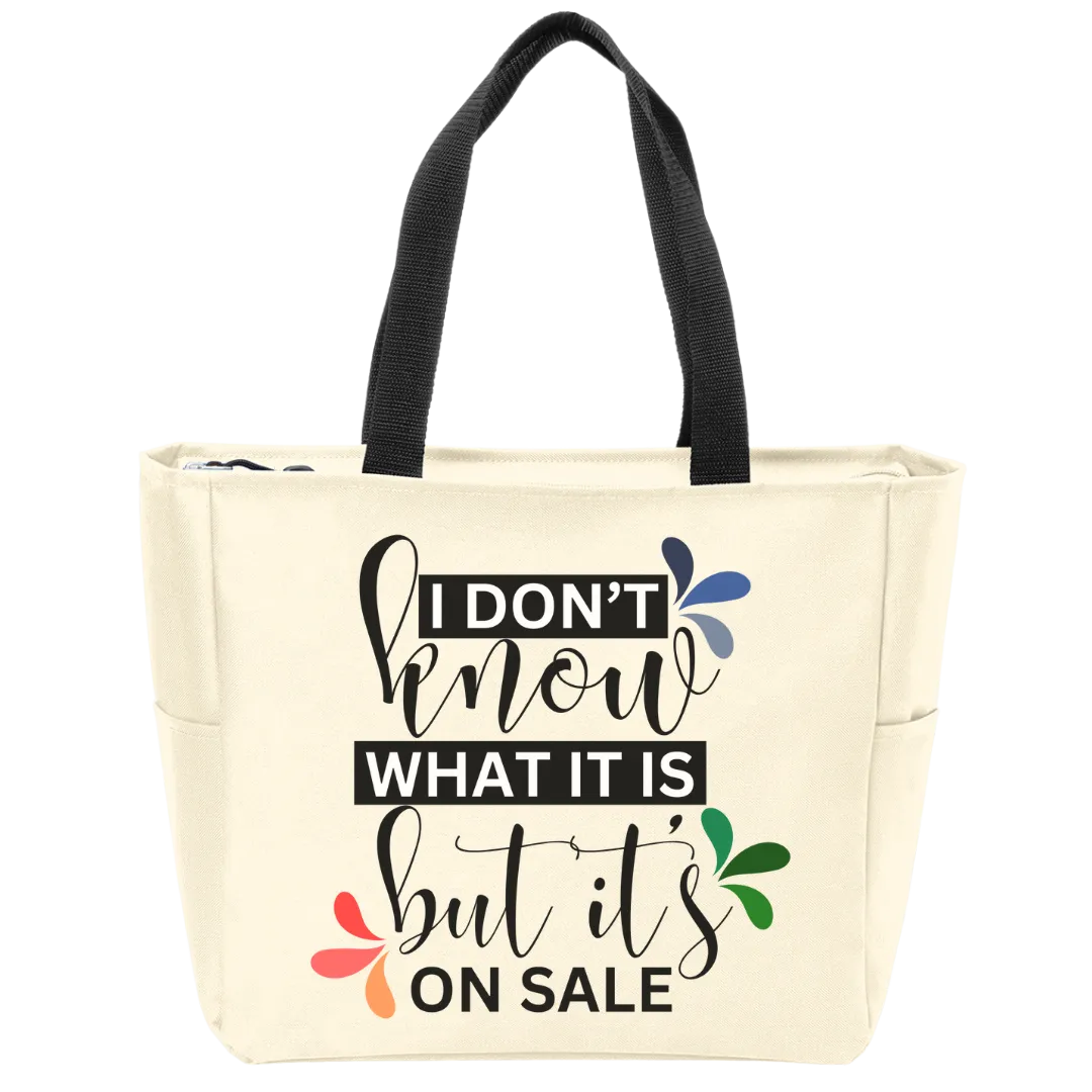 It's On Sale Zip Tote Bag