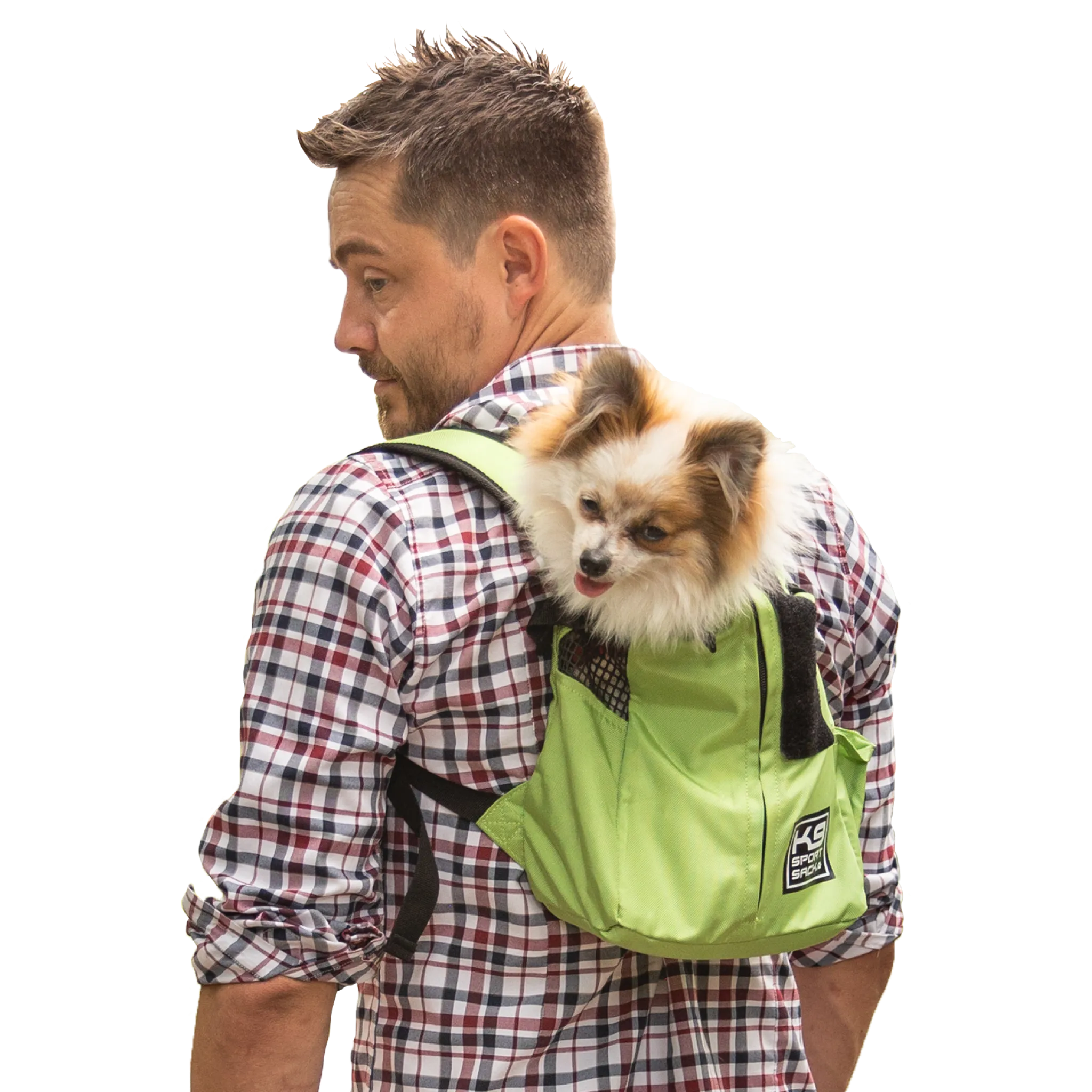 K9 Sports Sack | Trainer Dog Backpack Carrier | 4 Sizes | Greenery