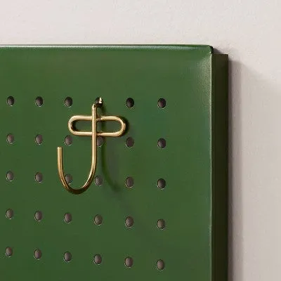 Large Metal Pegboard Wall Organizer Set Green/Gold - Hearth & Hand with Magnolia