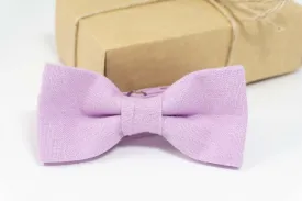 Lavender bow tie | linen bow tie