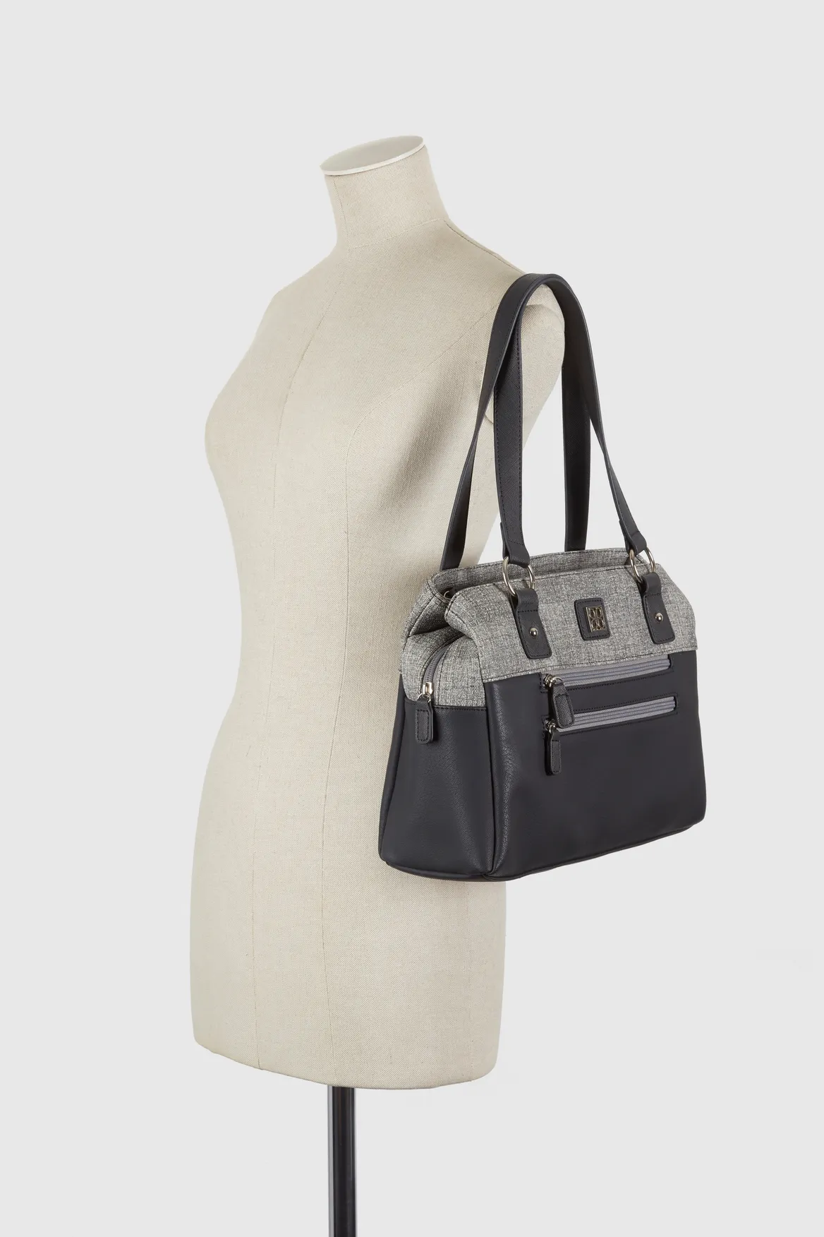 Linen Look Trim Tote Bag