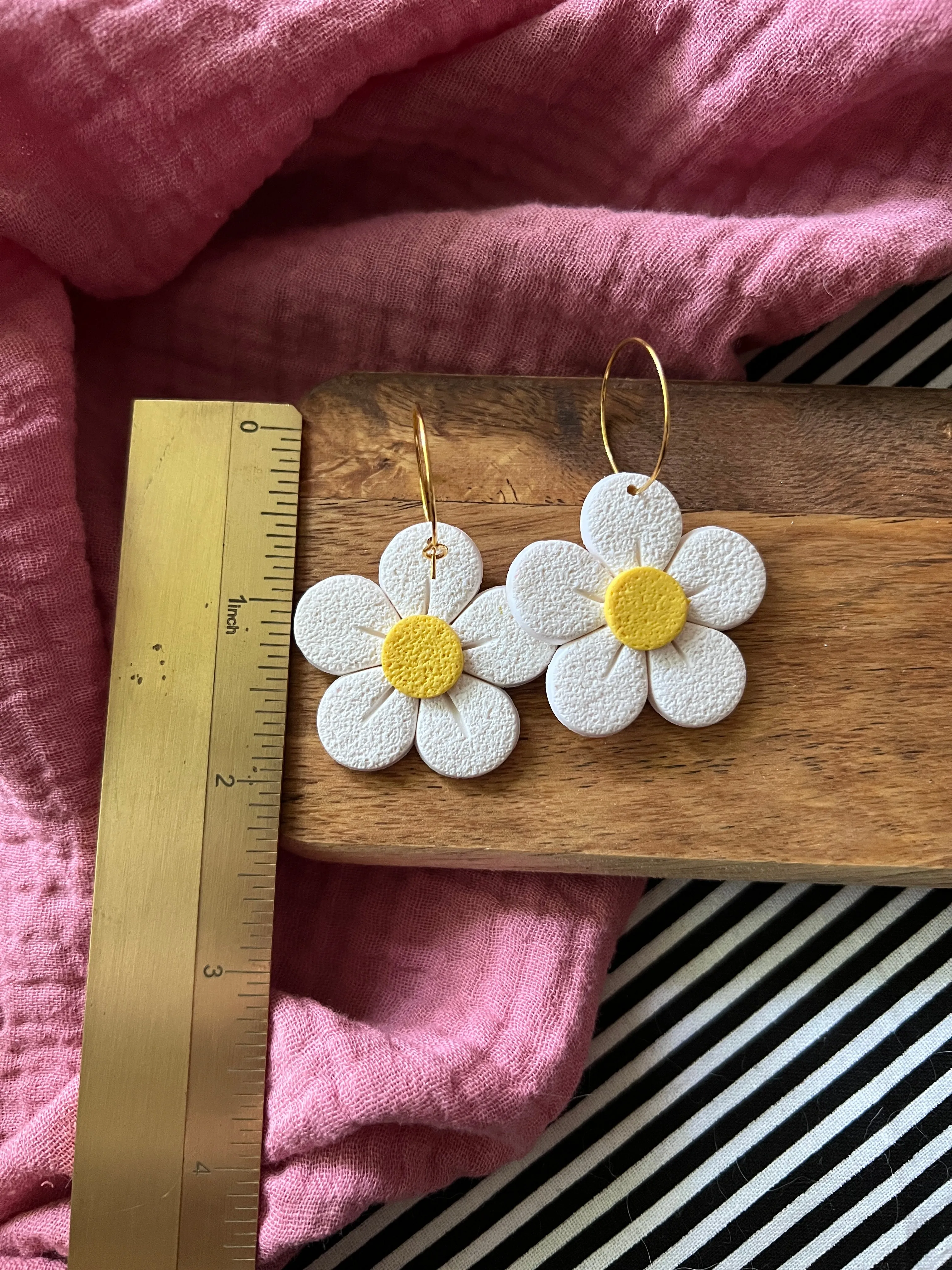 Mod Flower Hoops