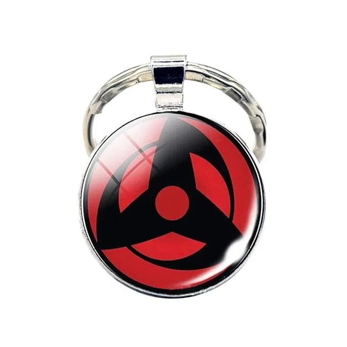 Naruto Anime | Sharingan Crystal 3D Model D | Metal Keychain