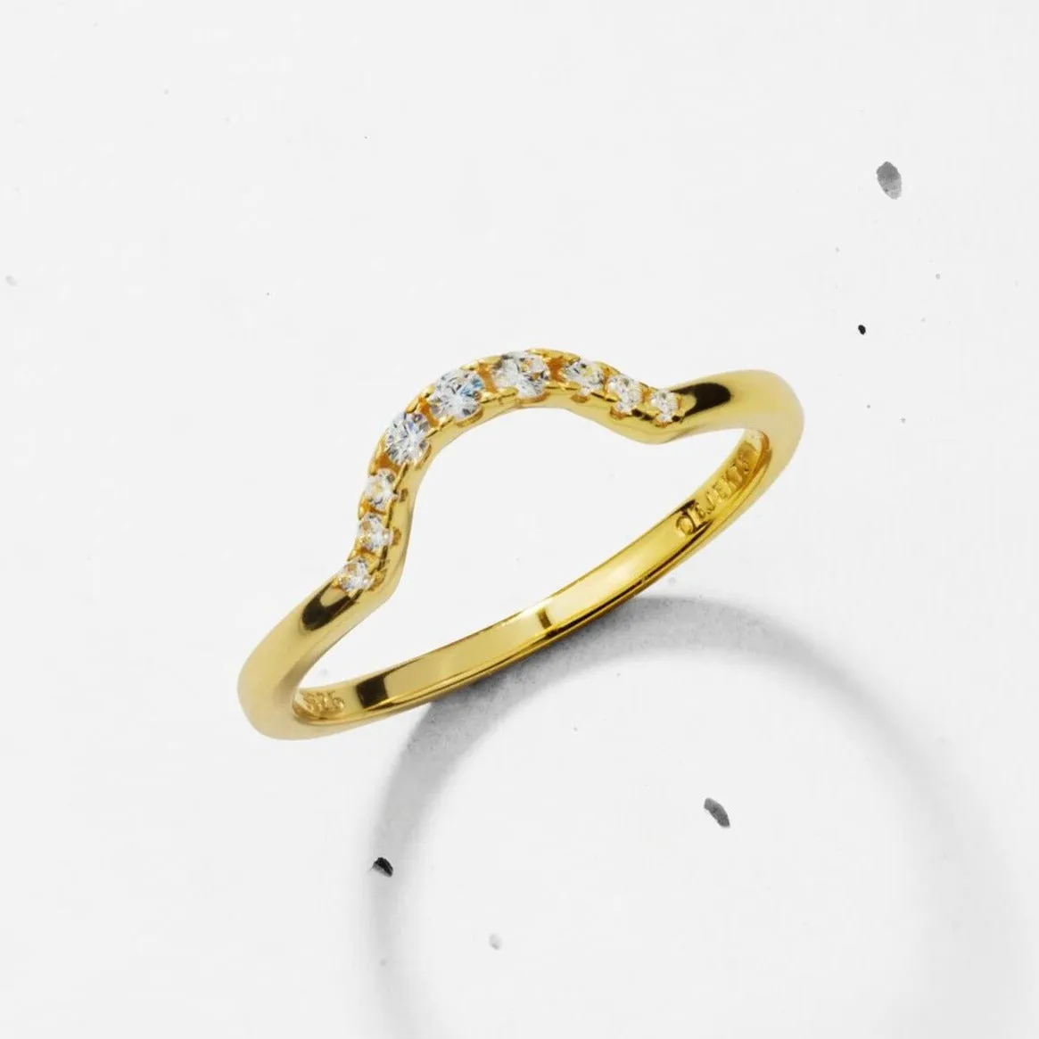 Pavé Horseshoe | Stacking Ring